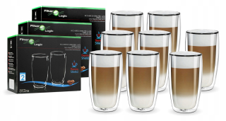 Elegantný set 8 termo skleniek na latte FilterLogic CFL-670 (2 zdarma)